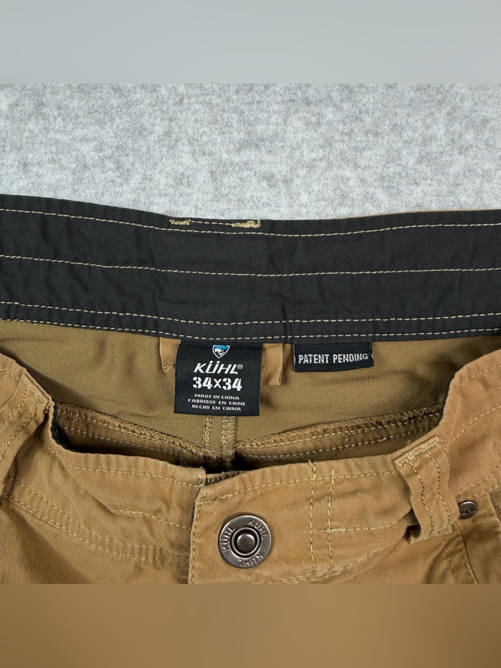 KĂHL Radikal Khaki Performance Hiking Trail Pants Menâs 34x34 - Picture 3 of 12